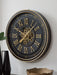 Dairton - Wall Clock - Black / Gold Finish – Wall Clocks by Signature Design by Ashley® at Furniture Wholesale Plus , Nashville furniture store