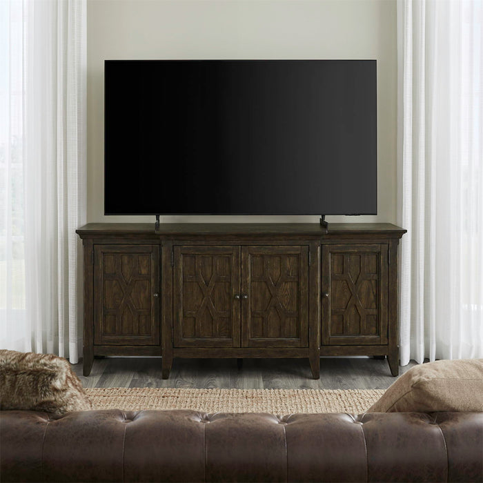 Paradise Valley - 76" TV Console - Saddle Brown – TV Stands by Liberty Furniture at Furniture Wholesale Plus , Nashville furniture store