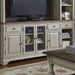 Morgan Creek - Entertainment TV Stand - Antique White / Wirebrushed Tobacco Accents – TV Stands by Liberty Furniture at Furniture Wholesale Plus , Nashville furniture store