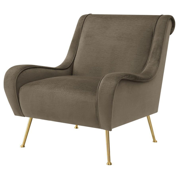 Ricci - Upholstered Saddle Arm Accent Chair – Arm Chairs by Coaster Fine Furniture at Furniture Wholesale Plus , Nashville furniture store