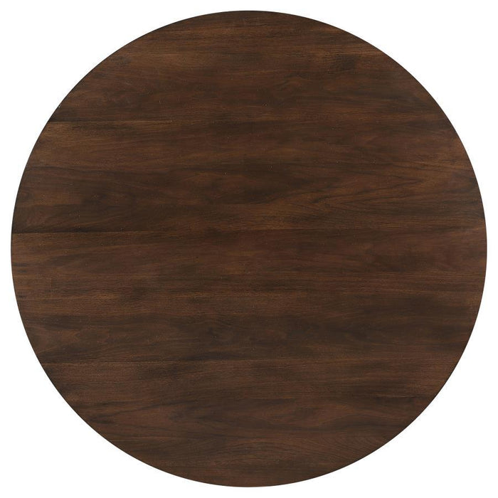 Everton - Round Wood Dining Table - Dark Walnut – Dining Tables by CoasterEveryday at Furniture Wholesale Plus , Nashville furniture store