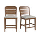 Glinda - Fabric Counter Chair (Set of 2) - Brown / Light Gray – Chair Sets by Elements International at Furniture Wholesale Plus , Nashville furniture store