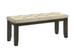 Herbert - Bench - Espresso / Beige – Dining Benches by Crown Mark at Furniture Wholesale Plus , Nashville furniture store