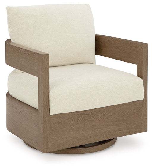 Serene Bay - Dark Brown / White - Swivel Glider Chair With Cushion - Premium Swivel Chairs from Signature Design by Ashley® - Just $928! Shop now at Furniture Wholesale Plus  We are the best furniture store in Nashville, Hendersonville, Goodlettsville, Madison, Antioch, Mount Juliet, Lebanon, Gallatin, Springfield, Murfreesboro, Franklin, Brentwood
