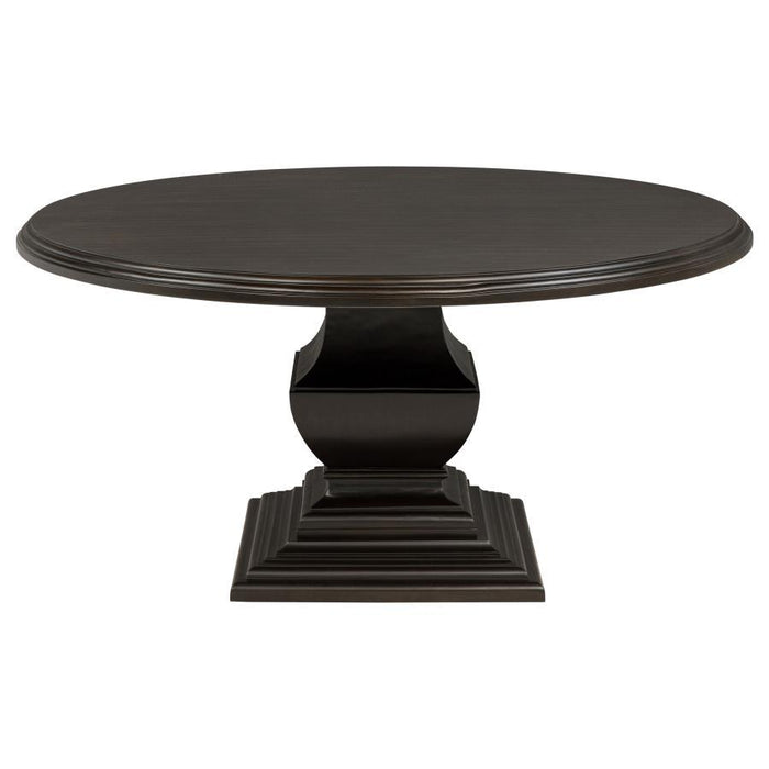 Twyla - 60" Round Wood Dining Room Table - Dark Cocoa – Dining Tables by Coaster Fine Furniture at Furniture Wholesale Plus , Nashville furniture store