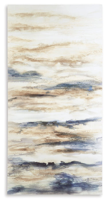Joely - Wall Art - Blue / Tan – Wall Decor by Signature Design by Ashley® at Furniture Wholesale Plus , Nashville furniture store