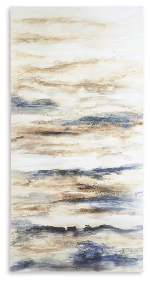 Joely - Wall Art - Blue / Tan – Wall Decor by Signature Design by Ashley® at Furniture Wholesale Plus , Nashville furniture store