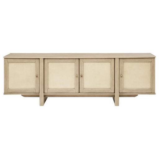 Kailani - 79" 4-door Cane TV Stand Media Console - Beige Oak – TV Stands by Coaster Fine Furniture at Furniture Wholesale Plus , Nashville furniture store