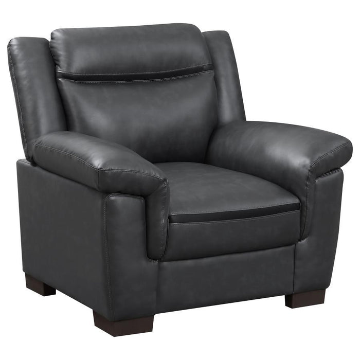 Arabella - Upholstered Padded Arm Accent Chair - Gray - Premium Arm Chairs from CoasterEveryday - Just $419! Shop now at Furniture Wholesale Plus  We are the best furniture store in Nashville, Hendersonville, Goodlettsville, Madison, Antioch, Mount Juliet, Lebanon, Gallatin, Springfield, Murfreesboro, Franklin, Brentwood