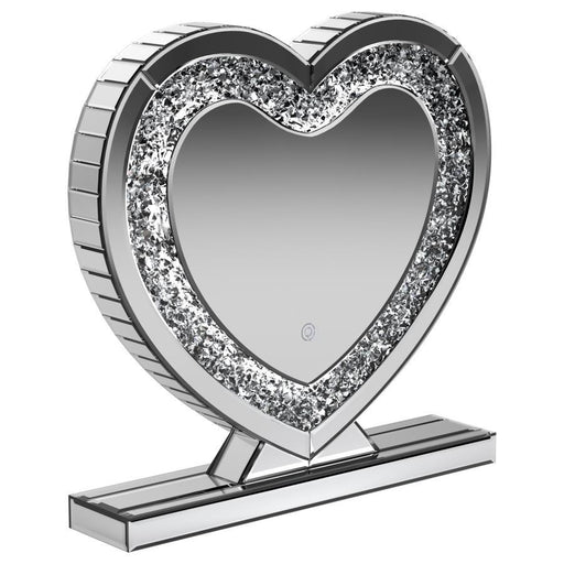 Euston - Heart Shaped Vanity Mirror - Silver - Premium Accent Mirrors from CoasterEveryday - Just $229! Shop now at Furniture Wholesale Plus  We are the best furniture store in Nashville, Hendersonville, Goodlettsville, Madison, Antioch, Mount Juliet, Lebanon, Gallatin, Springfield, Murfreesboro, Franklin, Brentwood