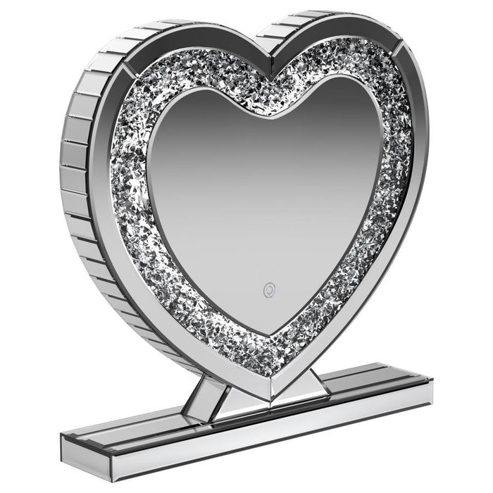 Euston - Heart Shaped Vanity Mirror - Silver - Premium Accent Mirrors from CoasterEveryday - Just $229! Shop now at Furniture Wholesale Plus  We are the best furniture store in Nashville, Hendersonville, Goodlettsville, Madison, Antioch, Mount Juliet, Lebanon, Gallatin, Springfield, Murfreesboro, Franklin, Brentwood