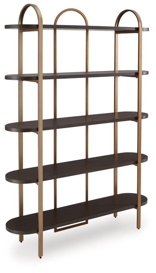 Brentmour - Brown / Gold Finish - Bookcase - Premium Etageres from Signature Design by Ashley® - Just $298! Shop now at Furniture Wholesale Plus  We are the best furniture store in Nashville, Hendersonville, Goodlettsville, Madison, Antioch, Mount Juliet, Lebanon, Gallatin, Springfield, Murfreesboro, Franklin, Brentwood