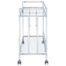 Cara - 2-tier Rectangular Glass Shelf Metal Bar Cart - Premium Bar Carts from CoasterEssence - Just $209! Shop now at Furniture Wholesale Plus  We are the best furniture store in Nashville, Hendersonville, Goodlettsville, Madison, Antioch, Mount Juliet, Lebanon, Gallatin, Springfield, Murfreesboro, Franklin, Brentwood