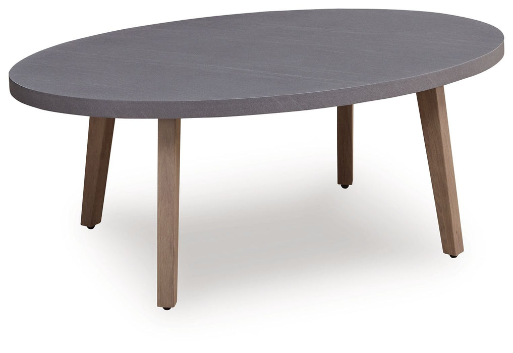 Harmony Headlands - Oval Cocktail Table - Natural / Gray – Coffee Tables by Signature Design by Ashley® at Furniture Wholesale Plus , Nashville furniture store