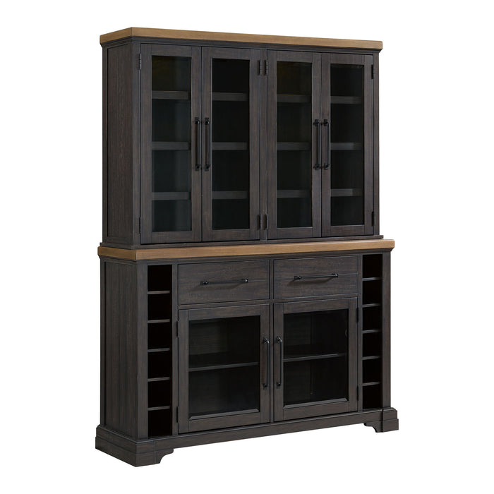 Montrose - Server And Hutch With LED Light - Espresso And Brown – Hutches & Buffets by Elements International at Furniture Wholesale Plus , Nashville furniture store
