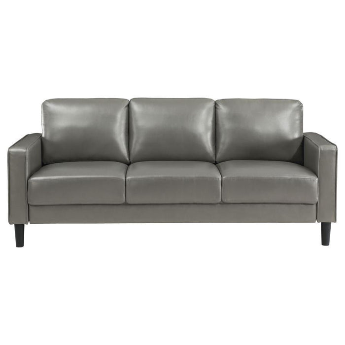Ruth - Upholstered Track Arm Sofa – Stationary Sofas by Coaster Fine Furniture at Furniture Wholesale Plus , Nashville furniture store