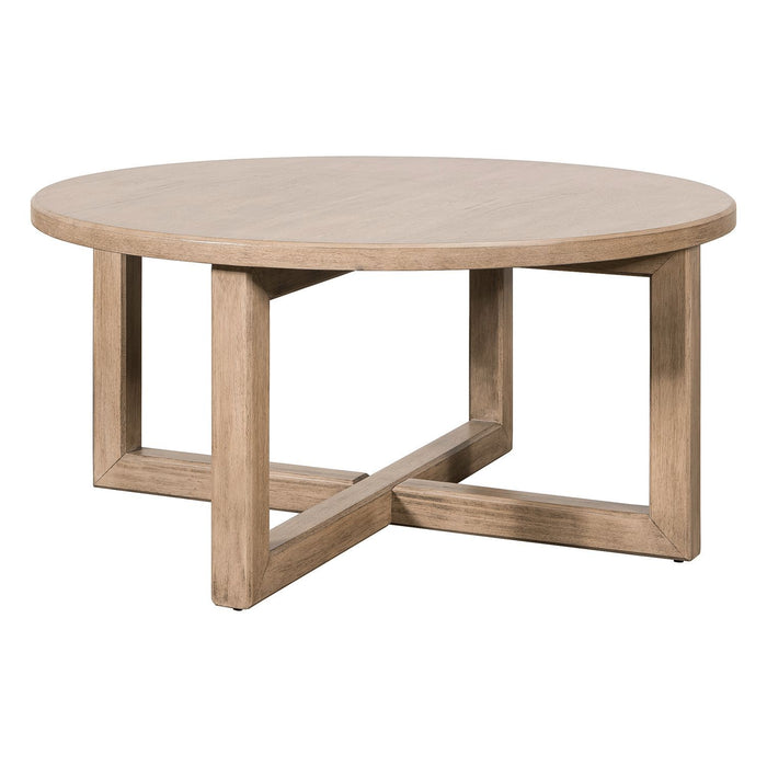 Proximity Place - Round Cocktail Table - Barley Buff – Cocktail Tables by Liberty Furniture at Furniture Wholesale Plus , Nashville furniture store