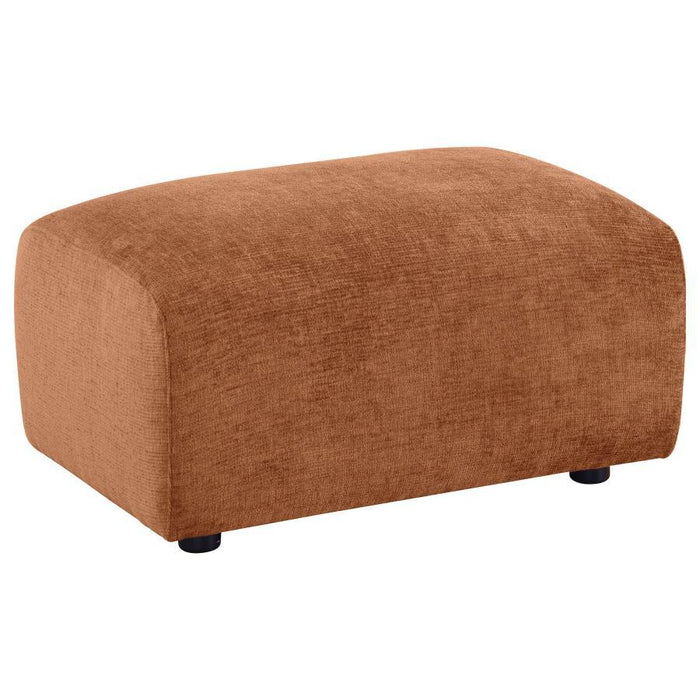 Burnett - Chenille Upholstered Ottoman – Upholstered Ottomans by Coaster Fine Furniture at Furniture Wholesale Plus , Nashville furniture store