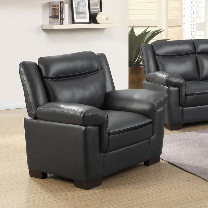 Arabella - Upholstered Padded Arm Accent Chair - Gray - Premium Arm Chairs from CoasterEveryday - Just $419! Shop now at Furniture Wholesale Plus  We are the best furniture store in Nashville, Hendersonville, Goodlettsville, Madison, Antioch, Mount Juliet, Lebanon, Gallatin, Springfield, Murfreesboro, Franklin, Brentwood