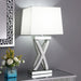 Dominick - Tapered Mirrored Acrylic Table Lamp - Silver – Table Lamps by CoasterElevations at Furniture Wholesale Plus , Nashville furniture store