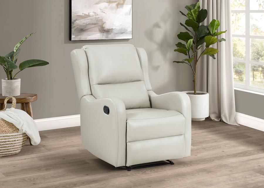 Kelsey - Upholstered English Arm Recliner Chair - Ivory – Reclining Chairs by Coaster Fine Furniture at Furniture Wholesale Plus , Nashville furniture store