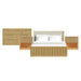 Sylvie - Bedroom Set With Upholstered Bed – 3 Piece Bedroom Sets by Elements International at Furniture Wholesale Plus , Nashville furniture store