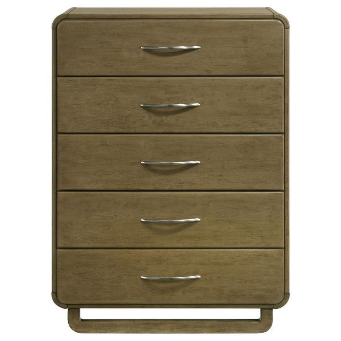 Amsbury - 5-Drawer Chest Of Drawers - Nutmeg – Accent Chests by Coaster Fine Furniture at Furniture Wholesale Plus , Nashville furniture store