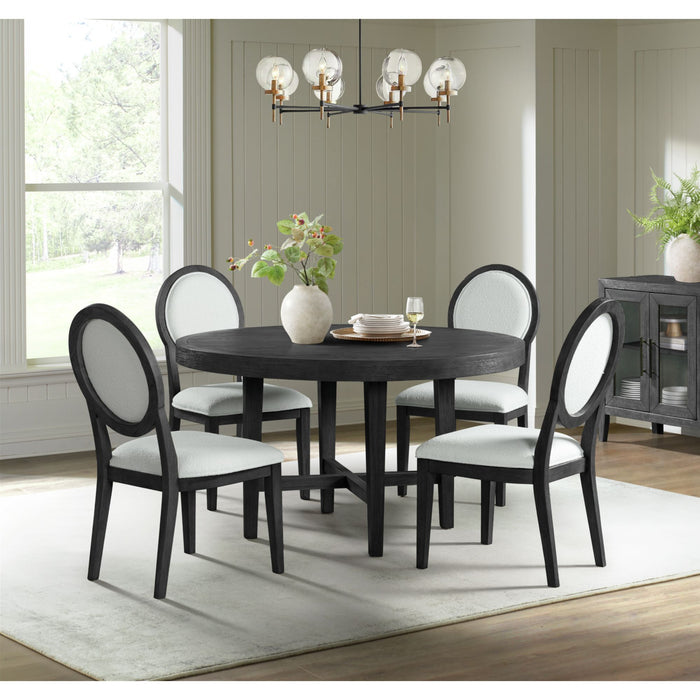 Versailles - Contemporary Round Dining Table - Black – Dining Tables by Elements International at Furniture Wholesale Plus , Nashville furniture store