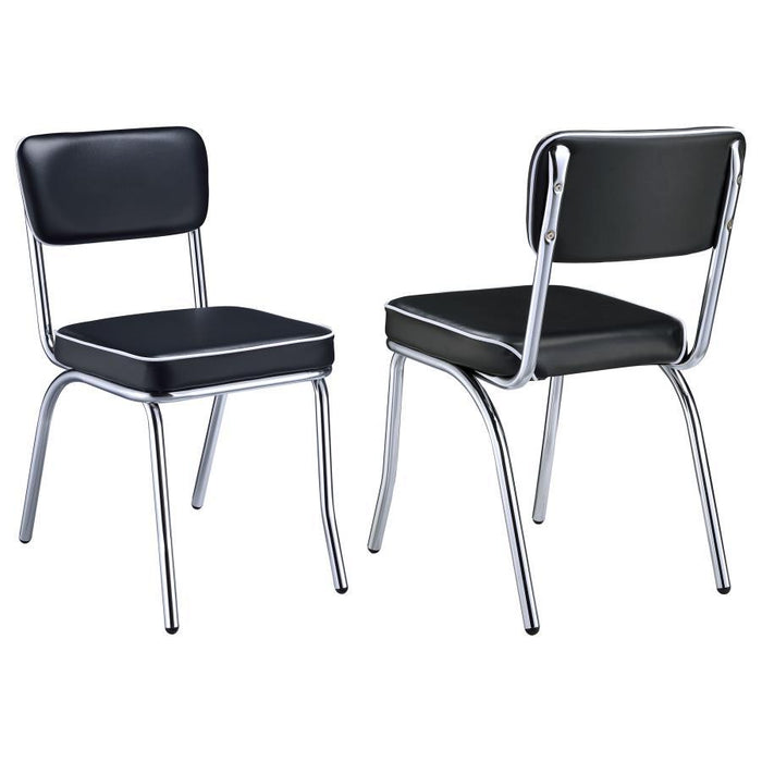 Retro - Upholstered Dining Side Chair (Set of 2) – Chair Sets by CoasterEveryday at Furniture Wholesale Plus , Nashville furniture store