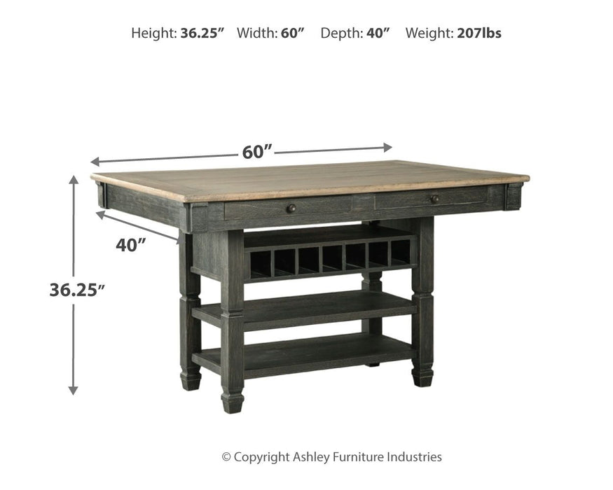 Tyler Creek - Rectangular Dining Room Counter Table - Black / Gray – Counter Tables by Signature Design by Ashley® at Furniture Wholesale Plus , Nashville furniture store