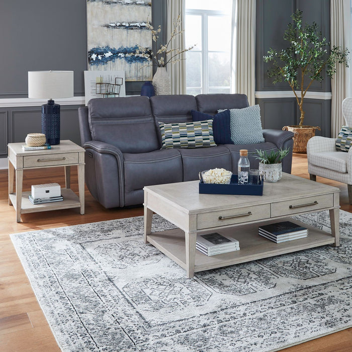 New Haven - 3 Piece Table Set - Sanctuary White – Table Sets by Liberty Furniture at Furniture Wholesale Plus , Nashville furniture store