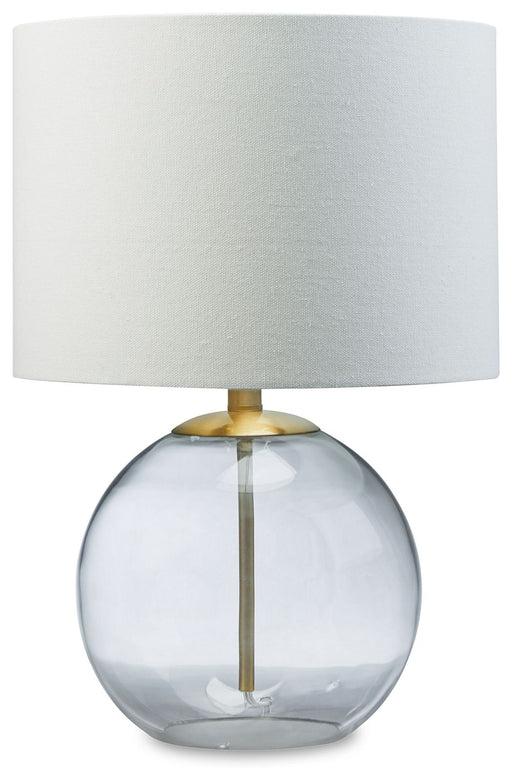 Samder - White - Glass Table Lamp - Premium Table Lamps from Signature Design by Ashley® - Just $88! Shop now at Furniture Wholesale Plus  We are the best furniture store in Nashville, Hendersonville, Goodlettsville, Madison, Antioch, Mount Juliet, Lebanon, Gallatin, Springfield, Murfreesboro, Franklin, Brentwood