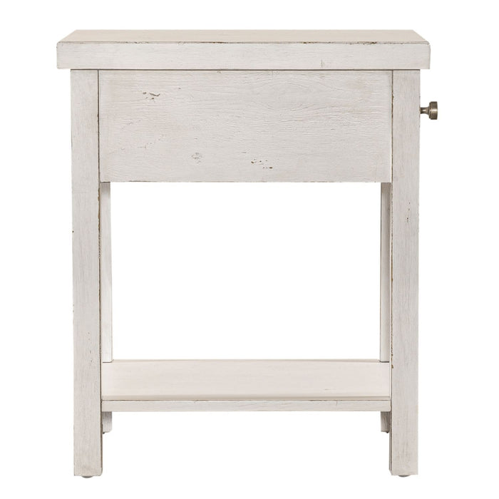 Modern Farmhouse - Drawer Chair Side Table – Chair Side Tables by Liberty Furniture at Furniture Wholesale Plus , Nashville furniture store