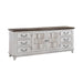 River Place - 75" Entertainment Console - Riverstone White & Tobacco – TV Stands by Liberty Furniture at Furniture Wholesale Plus , Nashville furniture store