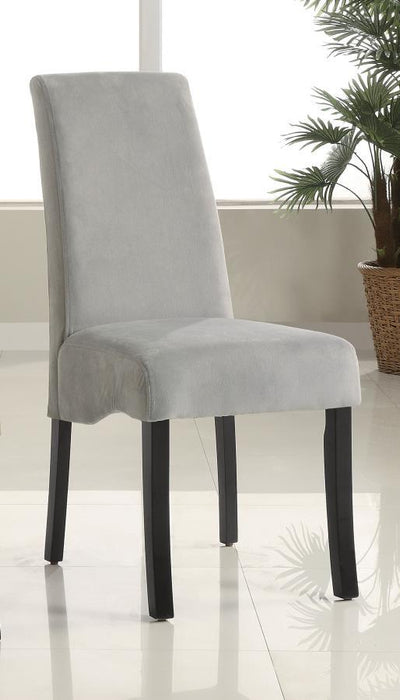 Stanton - Upholstered Dining Side Chairs (Set of 2) - Gray – Chair Sets by CoasterEssence at Furniture Wholesale Plus , Nashville furniture store