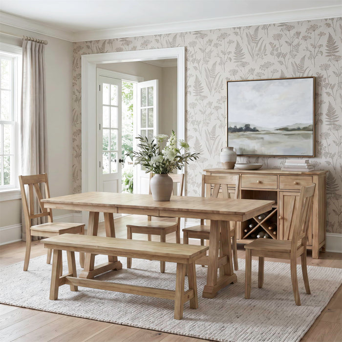 Lindsey Farm - Trestle Table Set – 5 Piece Dining Room Sets by Liberty Furniture at Furniture Wholesale Plus , Nashville furniture store