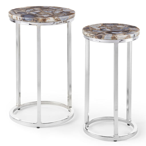 Onyx - Agate Top Nesting Table - Pearl Silver – Nesting Tables by Steve Silver Furniture at Furniture Wholesale Plus , Nashville furniture store