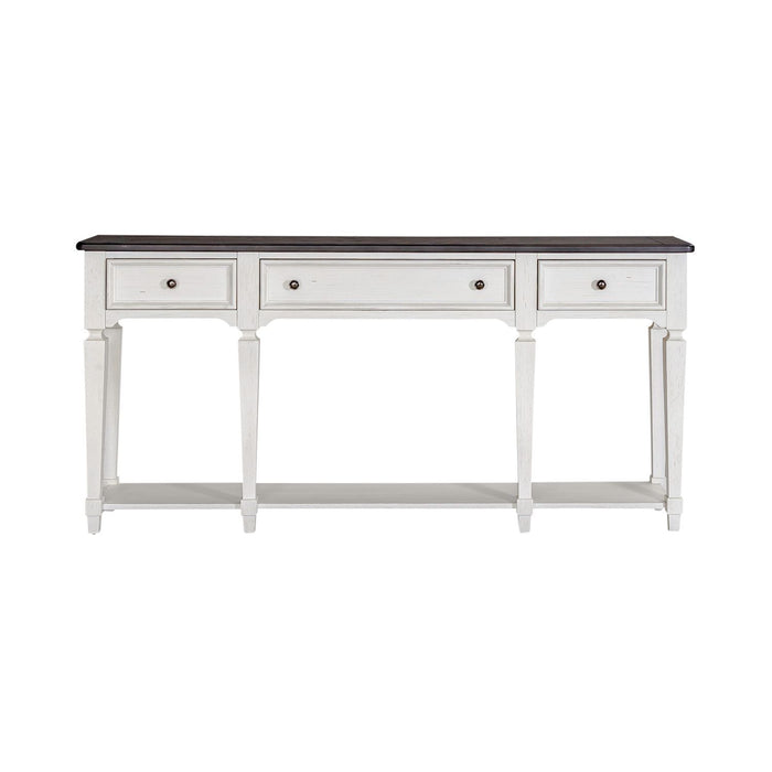 Allyson Park - Hall Table - Wirebrushed White / Charcoal – Console Tables by Liberty Furniture at Furniture Wholesale Plus , Nashville furniture store