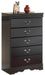 Huey Vineyard - Five Drawer Chest - Black – Accent Chests by Signature Design by Ashley® at Furniture Wholesale Plus , Nashville furniture store