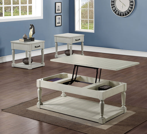 Hemingway - 3 Piece Table Set - White – Table Sets by Steve Silver Furniture at Furniture Wholesale Plus , Nashville furniture store