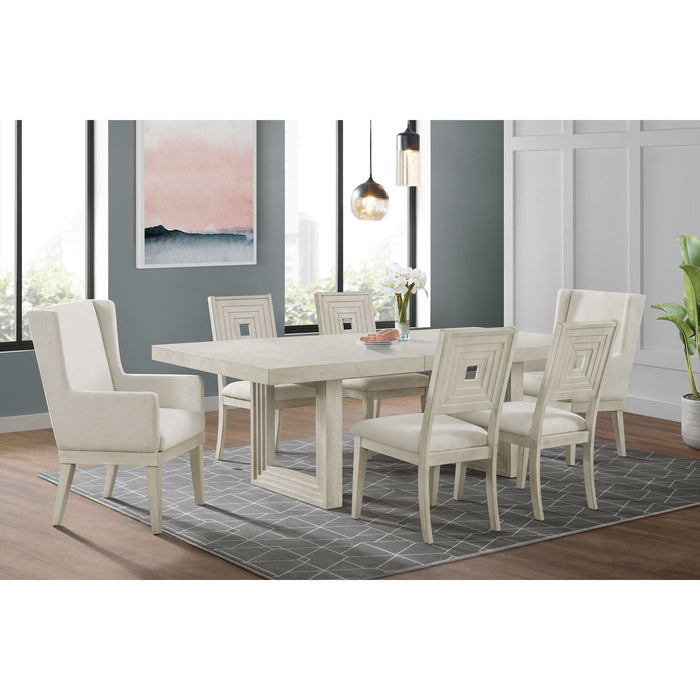 Avalanche - Dining Arm Chair (Set of 2) - Antique White – Chair Sets by Elements International at Furniture Wholesale Plus , Nashville furniture store