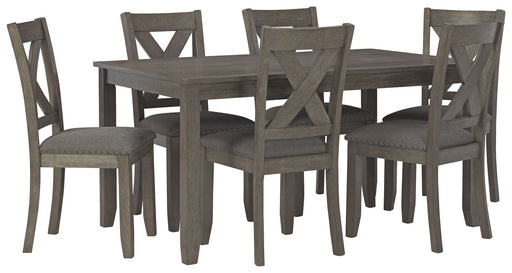 Caitbrook - Gray - RECT DRM Table Set (Set of 7) - Premium 7 Piece Dining Room Sets from Signature Design by Ashley® - Just $758! Shop now at Furniture Wholesale Plus  We are the best furniture store in Nashville, Hendersonville, Goodlettsville, Madison, Antioch, Mount Juliet, Lebanon, Gallatin, Springfield, Murfreesboro, Franklin, Brentwood