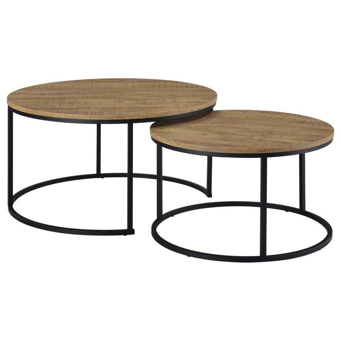 Lainey - 2 Piece Round Nesting Coffee Table - Mango – Nesting Tables by Coaster Fine Furniture at Furniture Wholesale Plus , Nashville furniture store