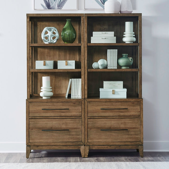 Shaker Lakes - Opt Bunching Bookcase (Set of 2) - Harvest Brown – 2 Piece Home Office Sets by Liberty Furniture at Furniture Wholesale Plus , Nashville furniture store