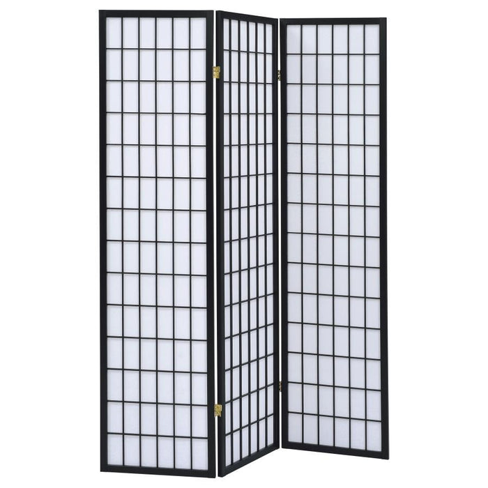 Carrie - 3-Panel Room Divider Folding Shoji Screen – Room Dividers by CoasterEveryday at Furniture Wholesale Plus , Nashville furniture store