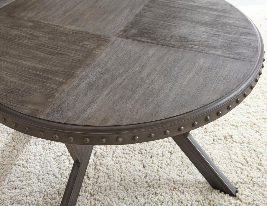 Alamo - Round Cocktail Table - Gray – Cocktail Tables by Steve Silver Furniture at Furniture Wholesale Plus , Nashville furniture store