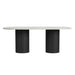 Sylvie - Oval Dining Table With Faux Marble Top – Dining Tables by Elements International at Furniture Wholesale Plus , Nashville furniture store