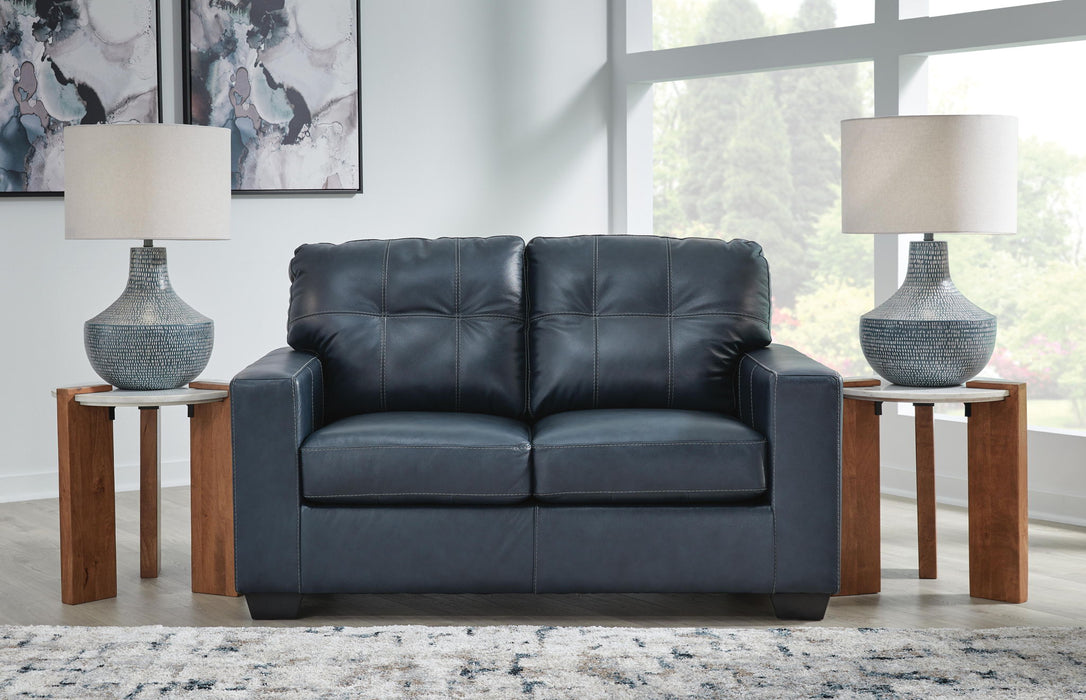 Santorine - Loveseat - Leather Match - Ocean – Stationary Loveseats by Signature Design by Ashley® at Furniture Wholesale Plus , Nashville furniture store