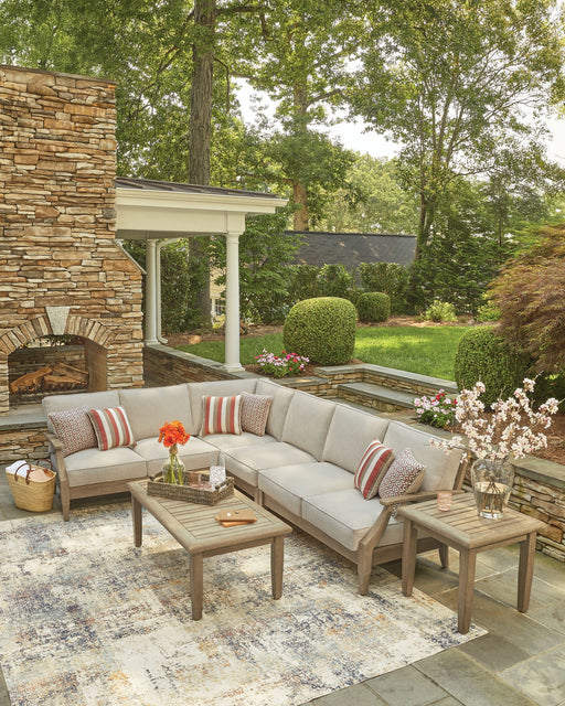 Clare View - 4-Piece Outdoor Sectional - Beige – Stationary Sectionals by Signature Design by Ashley® at Furniture Wholesale Plus , Nashville furniture store