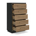 Kozmour - Five Drawer Chest - Black / Brown – Accent Chests by Signature Design by Ashley® at Furniture Wholesale Plus , Nashville furniture store